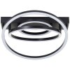Brilliant LED plafondlamp Pedley, verstelbare koppen, zwarte ringen, 3000 Kelvin warmwit