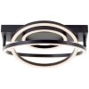 Brilliant LED plafondlamp Pedley, verstelbare koppen, zwarte ringen, 3000 Kelvin warmwit