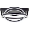 Brilliant LED plafondlamp Pedley, verstelbare koppen, zwarte ringen, 3000 Kelvin warmwit