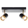 Brilliant plafondspot Vigolo met 2 cilinderkoppen voor hal en entree, 3000 Kelvin warmwit