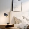 Brilliant Wandspot Covelo, cilindrische draaibare kop met gouden rand, 3000 Kelvin warmwit