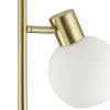 Brilliant landelijke staande lamp Cony met draaibare lampkop en ronde witte glazen kap