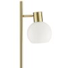 Brilliant landelijke staande lamp Cony met draaibare lampkop en ronde witte glazen kap