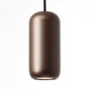 Brilliant cilindervormige hanglamp Jane met bruine metalen kap, industrieel ontwerp