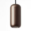 Brilliant cilindervormige hanglamp Jane met bruine metalen kap, industrieel ontwerp