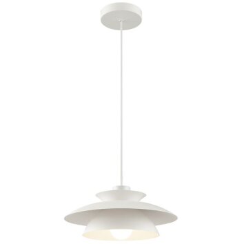 Brilliant Leuchten, moderne hanglamp Appia met gelaagde witte metalen kap