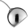 Brilliant Booglamp Helen, moderne halfronde kap in chroom, voor naast de bank