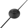 Brilliant Leuchten Booglamp Helen naast de bank met moderne halfronde zwarte metalen kap