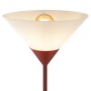 Brilliant moderne staande lamp Spari met uplighter en leesarm, rode voet, witte kappen