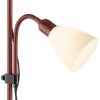 Brilliant moderne staande lamp Spari met uplighter en leesarm, rode voet, witte kappen