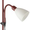 Brilliant moderne staande lamp Spari met uplighter en leesarm, rode voet, witte kappen