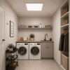 Brilliant Leuchten vierkant LED-plafondpaneel Trevis, 4000 Kelvin neutraalwit, wit paneel