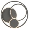 Brilliant Leuchten moderne ronde LED plafondlamp Runda, antraciet, met Memoryfunctie