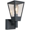 Brilliant Buitenwandlamp Westcliff met trapeziumvormige lantaarnkap in antraciet, IP44