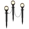 Brilliant LED-tuinprikspot Kamara, 3 grondpennen met kabel, 3000 Kelvin warmwit, IP44