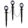 Brilliant LED-tuinprikspot Kamara, 3 grondpennen met kabel, 3000 Kelvin warmwit, IP44