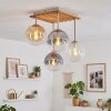 Gastor 4-lichts plafondlamp met bolkappen, E14, boho vintage voor eetkamer