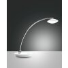 Fabas Luce Hale Tafellamp LED Chroom, Wit, 1-licht