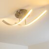 Aranu Plafondlamp LED roestvrij staal, Nikkel mat, 2-lichts