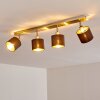 Tibro Plafondlamp Messing, Nikkel mat, 4-lichts