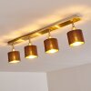 Tibro Plafondlamp Messing, Nikkel mat, 4-lichts