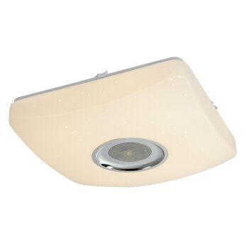 Globo SQUARE Plafondlamp LED Wit, 1-licht, Afstandsbediening, Kleurwisselaar