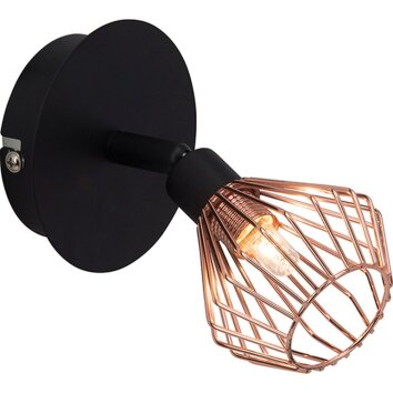 Brilliant Dalma Muurlamp Zwart, 1-licht