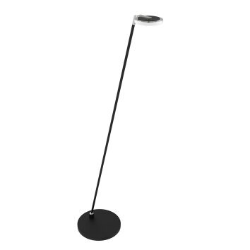 Steinhauer Turound Staande lamp LED roestvrij staal, Zwart, 1-licht