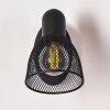 Malawi Muurlamp Zwart, 1-licht