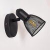 Malawi Muurlamp Zwart, 1-licht
