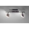 Leuchten-Direkt Tony Plafondlamp LED Chroom, Nikkel mat, 2-lichts
