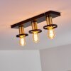 Alvesta Plafondlamp Goud, Messing, Zwart, 3-lichts