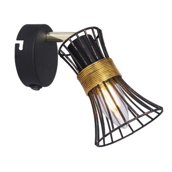 Globo ROXY Spotlamp Zwart, 1-licht