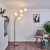 Alsen Staande lamp Nikkel mat, 5-lichts, Stoffen kap