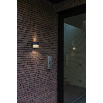 Lutec Lotus Buiten muurverlichting LED Antraciet, 1-licht