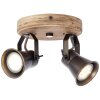 Brilliant Seed Spotlamp Hout donker, Zwart, 2-lichts