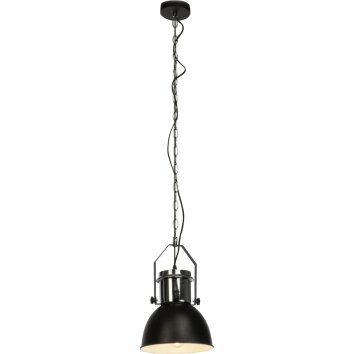 Brilliant Salford Hanglamp Chroom, Zwart, 1-licht