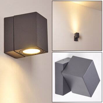 Bregenz Buiten muurverlichting LED Antraciet, 1-licht