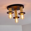 Alvesta Plafondlamp Goud, Messing, Zwart, 3-lichts