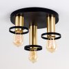 Alvesta Plafondlamp Goud, Messing, Zwart, 3-lichts