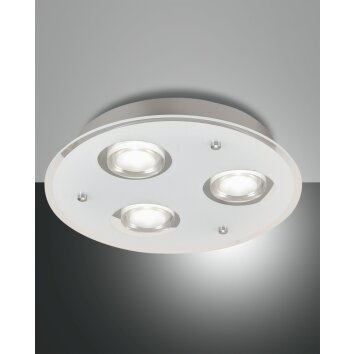 Fabas Luce Bali Plafondlamp LED Zilver, 3-lichts