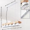 Oksbol Hanglamp Hout licht, Wit, 5-lichts