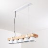 Oksbol Hanglamp Hout licht, Wit, 5-lichts