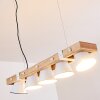Oksbol Hanglamp Hout licht, Wit, 5-lichts