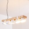 Oksbol Hanglamp Hout licht, Wit, 5-lichts
