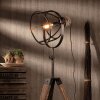 Brilliant Matrix Staande lamp Antraciet, Hout donker, 1-licht