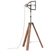 Brilliant Matrix Staande lamp Antraciet, Hout donker, 1-licht
