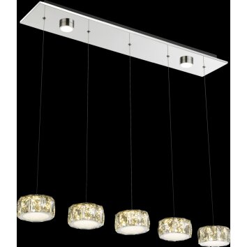 Globo Amur Hanger LED Chroom, 1-licht
