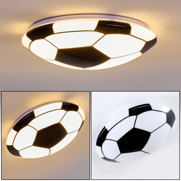 Sakka Plafondlamp LED Zwart, Wit, 1-licht