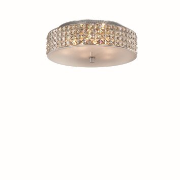 Ideallux ROMA Plafondlamp Chroom, Kristaloptiek, 6-lichts
